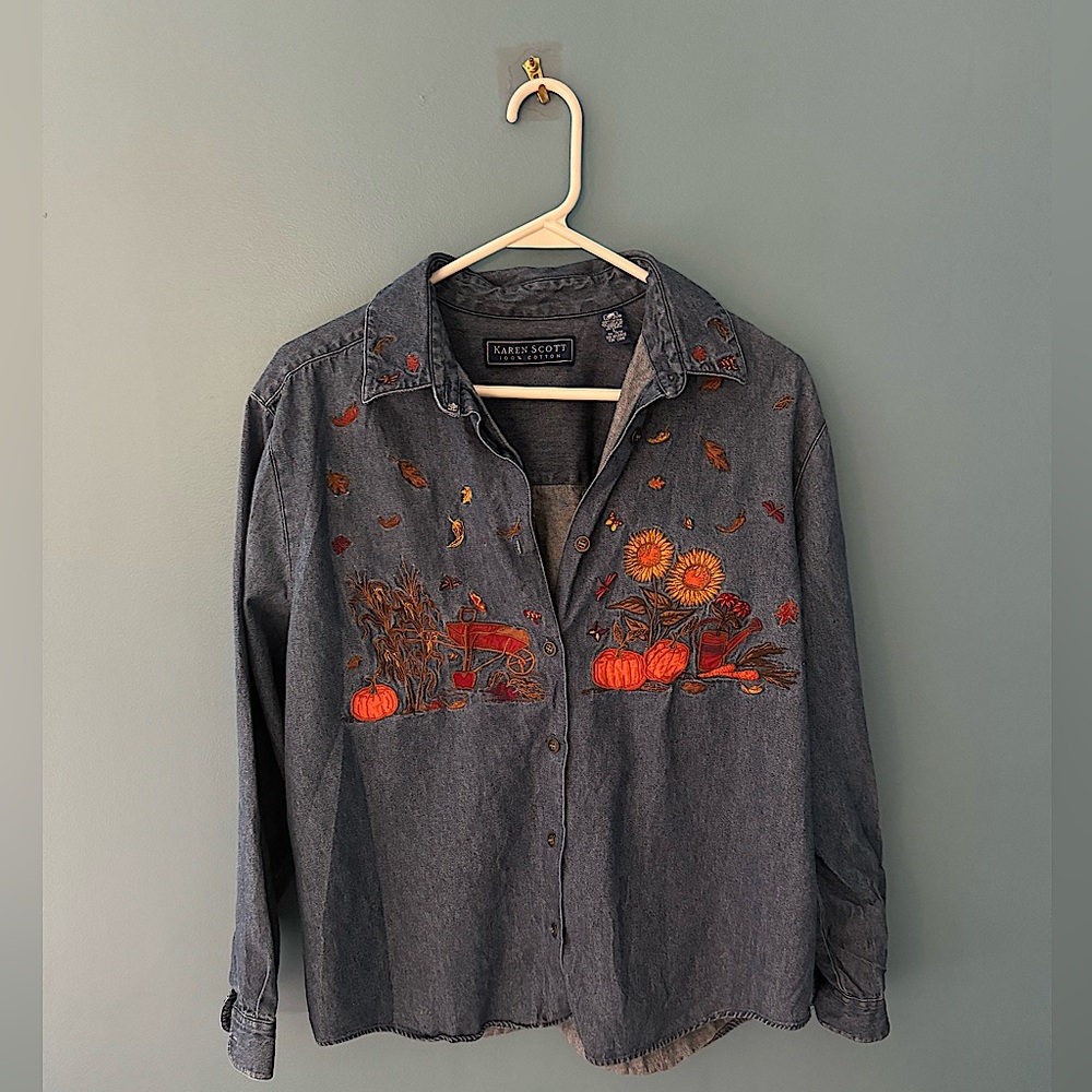 Karen Scott vintage denim shirt